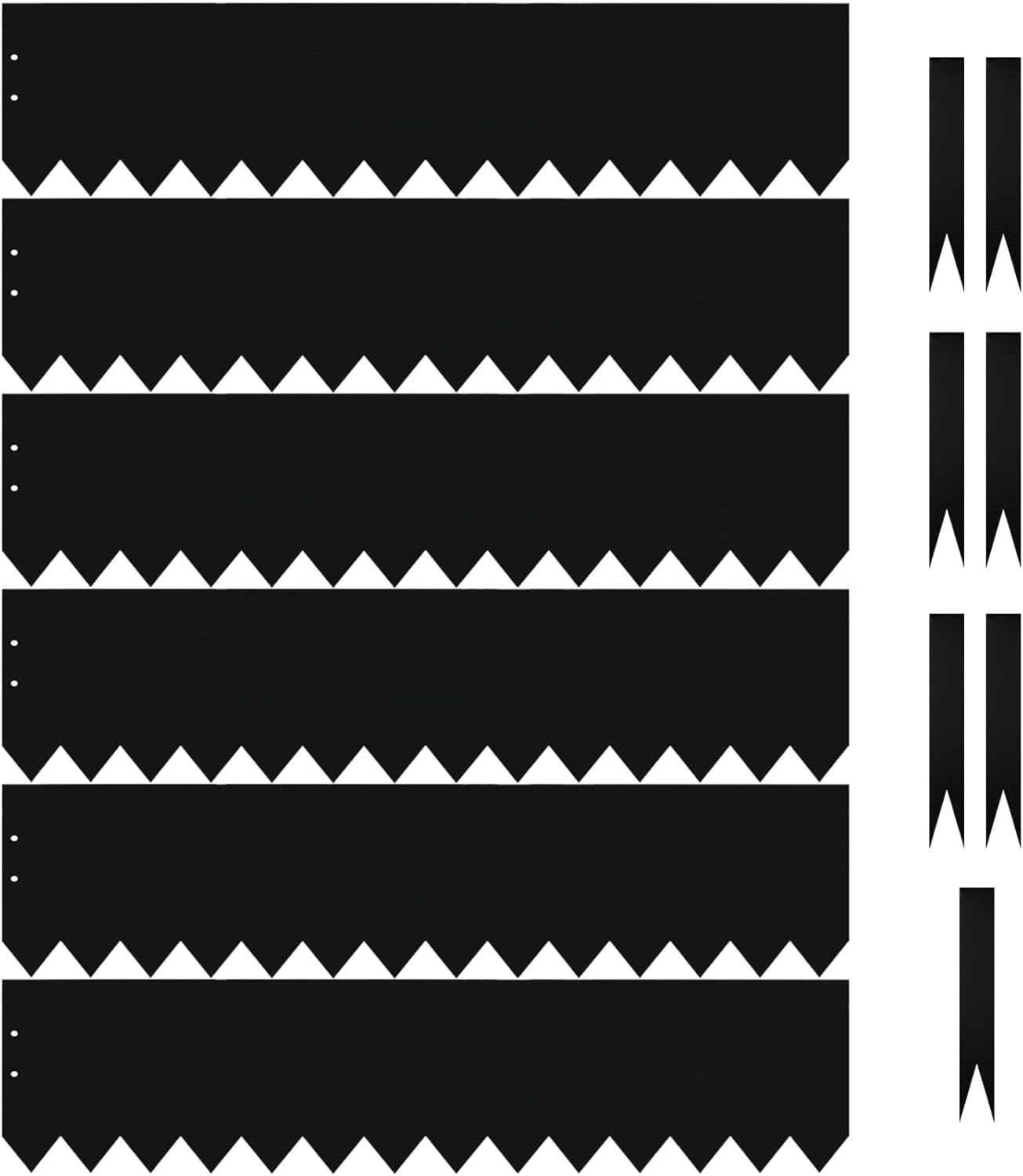 10 Inch Metal Landscape Edging, Heavy Duty Galvanized Steel Garden Edging,6 Pack Steel Landscape Edging with 7 Clips for Lawn, Flower Bed, Yard (Black)-VerdiqueGarden