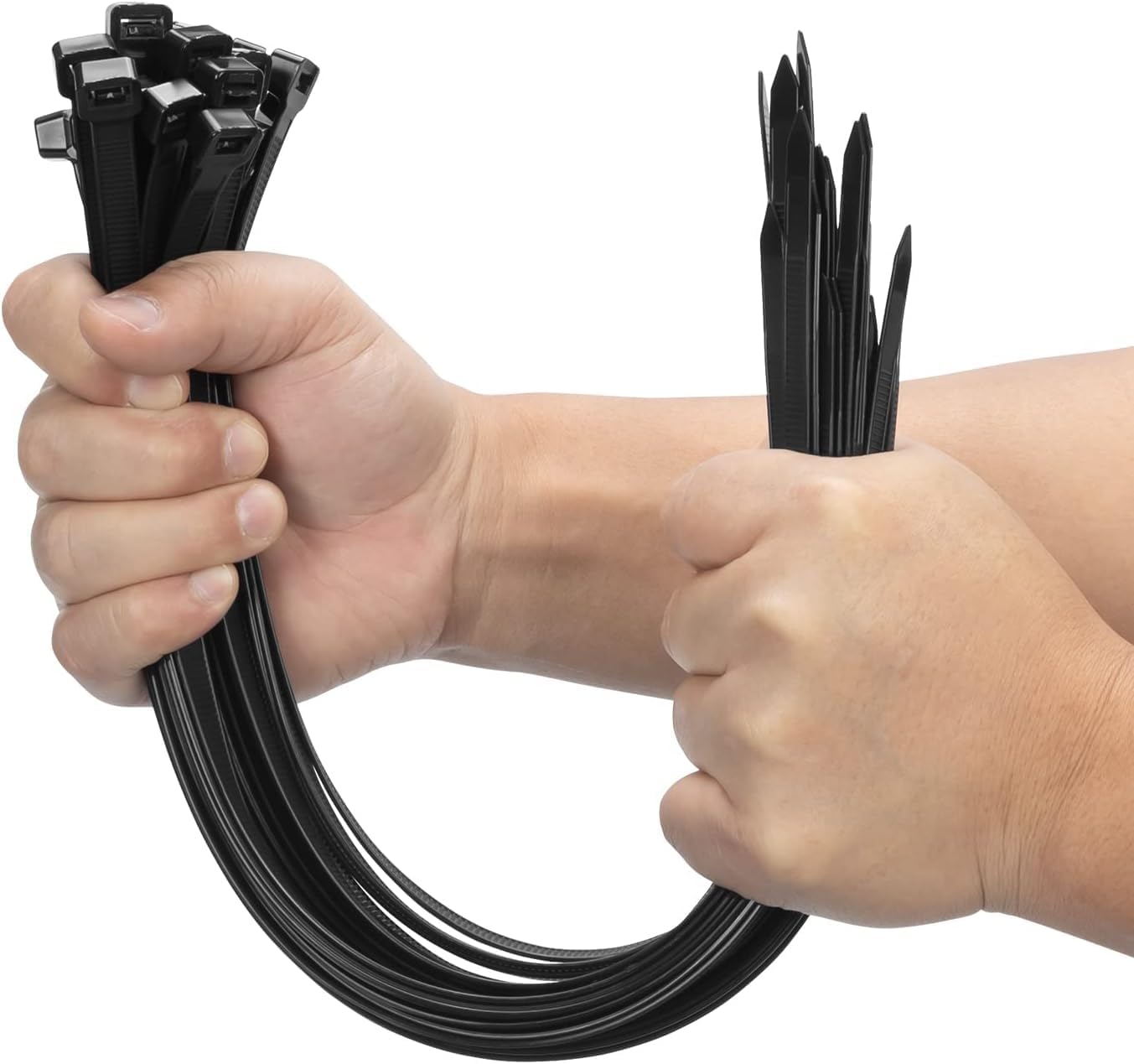 XINGO 16 Inch Black Large Zip Ties Heavy Duty 500 Pack, 200 LBS Ultra Strong Plastic Wire Ties, Large Cable Ties Extra Long Tie Wraps, Indoor and Outdoor UV Resistant-VerdiqueGarden