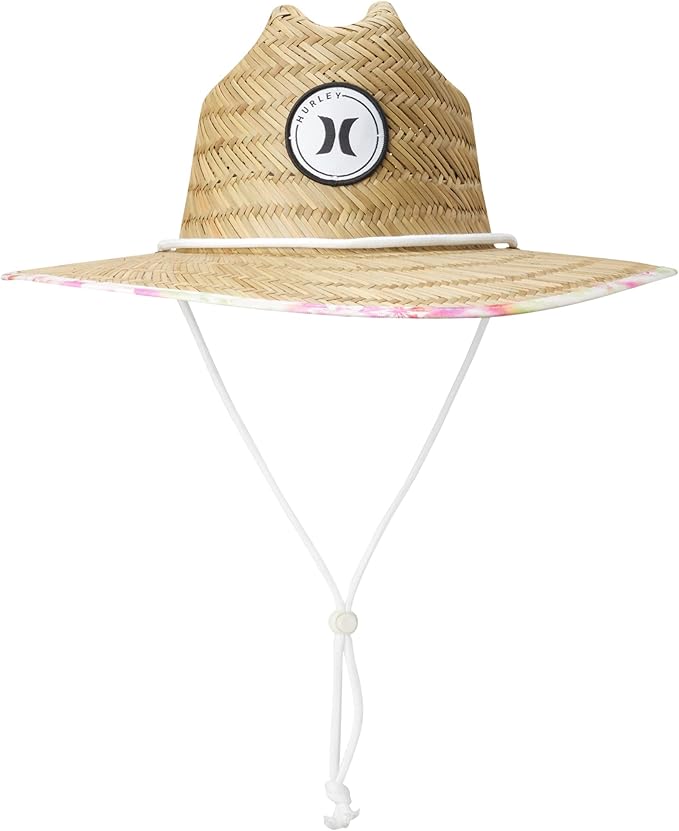 Hurley Women's Straw Hats - Real Straw Hat Medium Brim and Adjustable Chin Strap-VerdiqueGarden