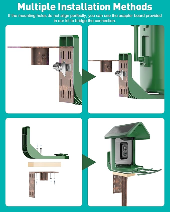 Bird Feeder Pole – 60 Inch Height Bird House Pole with 1-Inch Dia Heavy Duty for Birdfeeders, Feeding Stand with Mount Kit for Outdoor, Slip-Fit Connection, Copper Brushed-VerdiqueGarden