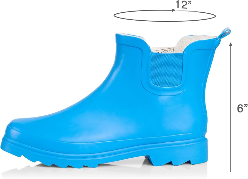 NORTY - Womens Ankle Rain Boots - Ladies Waterproof Winter Spring Garden Boot runs ½ size large-VerdiqueGarden