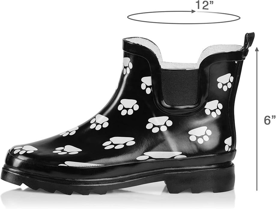 NORTY - Womens Ankle Rain Boots - Ladies Waterproof Winter Spring Garden Boot runs ½ size large-VerdiqueGarden