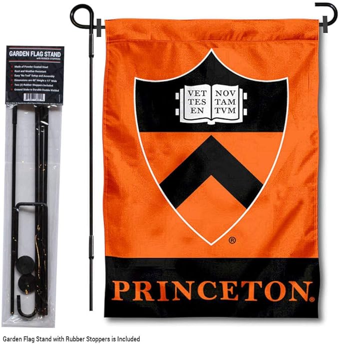 College Flags & Banners Co. Princeton Tigers Garden Flag with Stand Holder-VerdiqueGarden