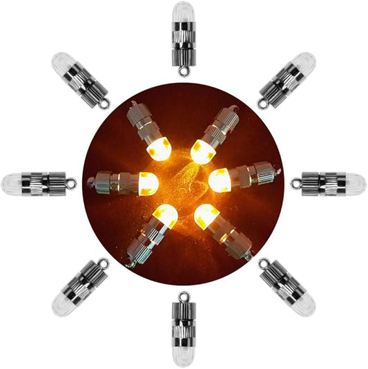 SumDirect Pack of 100 LED Mini Non-Blinking Lights for Paper Lanterns Balloons Floral Wedding Halloween Christmas Party Decoration Centerpieces (100, Orange Yellow)-VerdiqueGarden