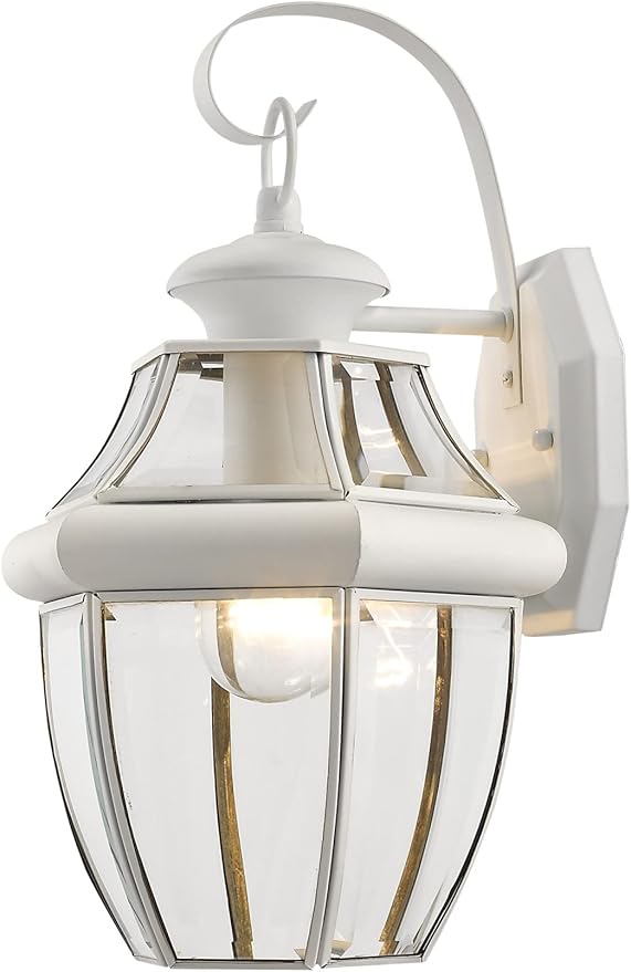 Livex Lighting 2151-03 Outdoor Lighting, 13" x 8.5" x 8.5", White-VerdiqueGarden