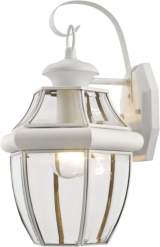Livex Lighting 2151-03 Outdoor Lighting, 13" x 8.5" x 8.5", White-VerdiqueGarden