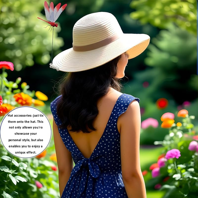 8PCS 3D Dragonfly Garden Decor Clips - Realistic Outdoor Insect Ornaments for Plants, Stakes & Fences | Fly Deterrent & Whimsical Yard Art-VerdiqueGarden