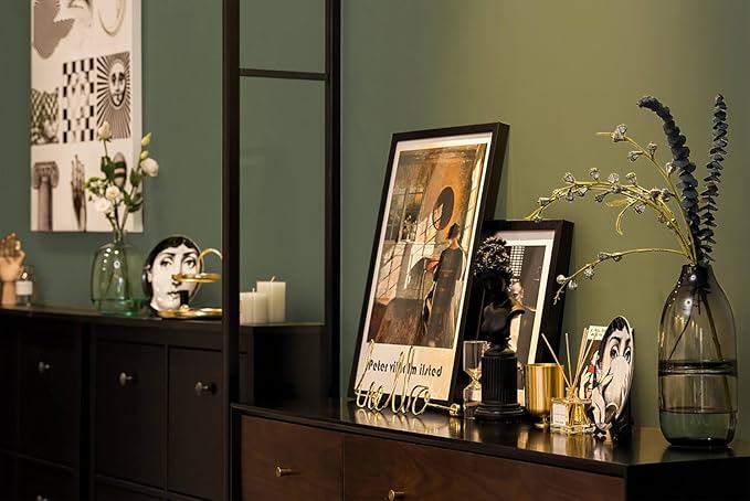 Dimoon 236''x17.7'' Green Peel and Stick Wallpaper Contact Paper Modern Self Adhesive Wall Paper Removable Renter Friendly Textured Solid Color Shelf Cabinet Vinyl Roll (236''x17.7'',Leaf Green)-VerdiqueGarden