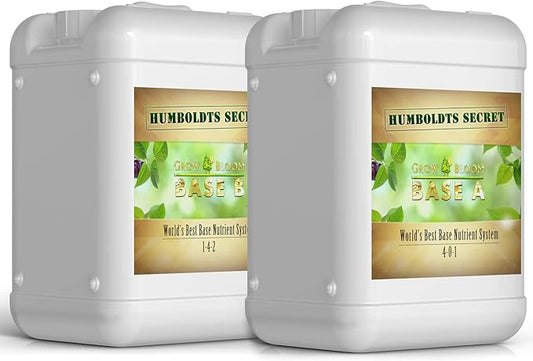 Humboldts Secret Set of A & B Liquid Hydroponics Fertilizer - World's Best Nutrient System – Hydroponic Nutrients for Outdoor, Indoor Plants – Supports Vegetative and Flowering Stages of Plants-VerdiqueGarden