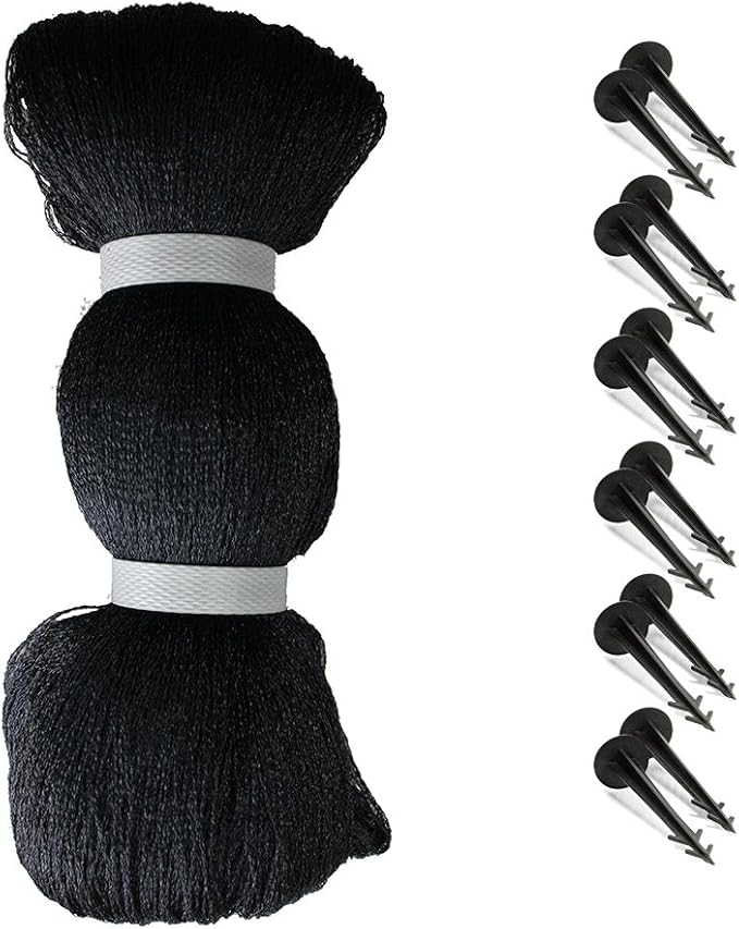 Rainleaf Pond Netting, 7' x 10' Pond Net Cover, Koi Pond Netting for Leaves, Heavy Duty Koi Pond Net Protecting Koi Fish from Herons, Stakes Included-VerdiqueGarden