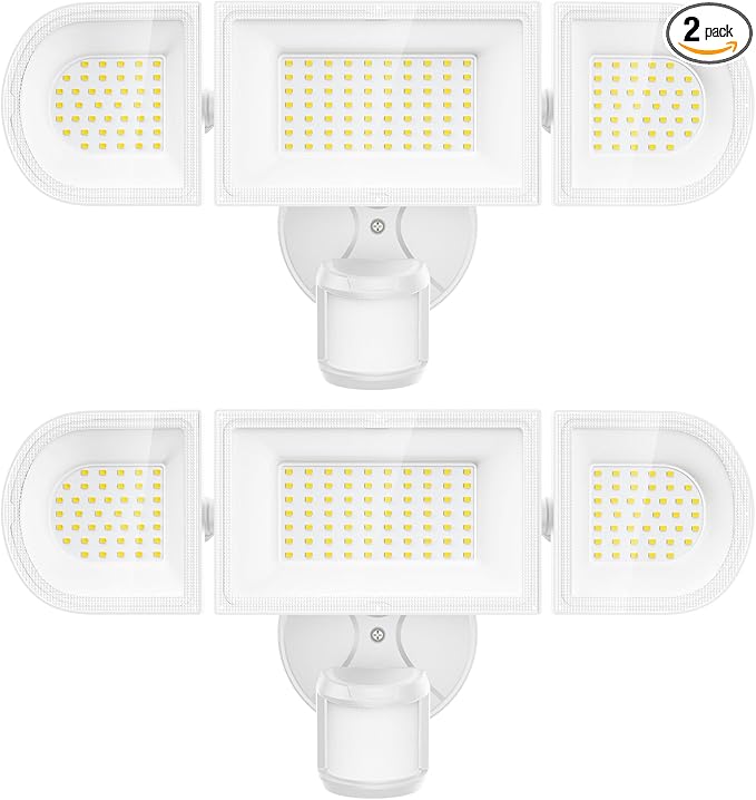 150W Motion Sensor Lights Outdoor for Outside, 15000LM LED Flood Lights Outdoor Wired Dusk to Dawn, Exterior Security Floodlight Fixture Waterproof IP65, Outdoor Lighting for House, Garage 2 Pack-VerdiqueGarden