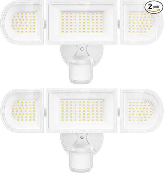 150W Motion Sensor Lights Outdoor for Outside, 15000LM LED Flood Lights Outdoor Wired Dusk to Dawn, Exterior Security Floodlight Fixture Waterproof IP65, Outdoor Lighting for House, Garage 2 Pack-VerdiqueGarden