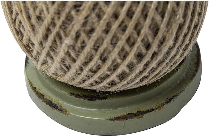 SOFFEE DESIGN Vintage Jute Twine Spool with Scissors Holder Set for Garden Farmhouse Kitchen Antique Twine and Scissors Set Green Birds-VerdiqueGarden