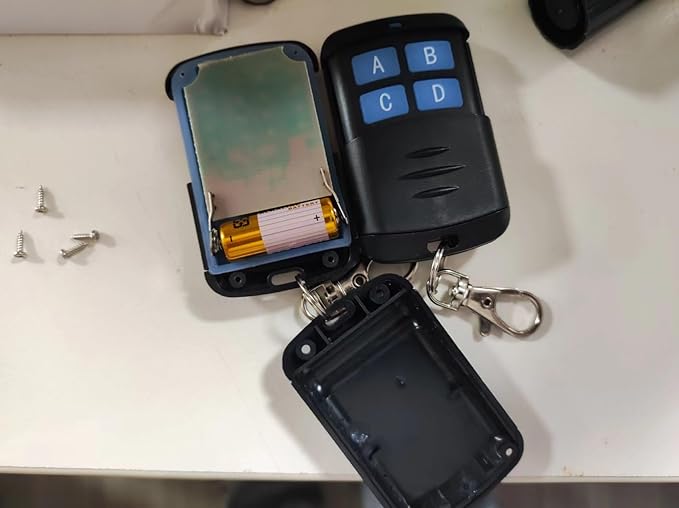 QIACHIP Universal 12V 4CH Wireless Relay Remote Module Switch RF 433Mhz with Remote Control Key Fob 2 Transmitters 1 Receiver for Light Garage Door Electric Gate,Momentary Toggle Latched(KR1204)-VerdiqueGarden