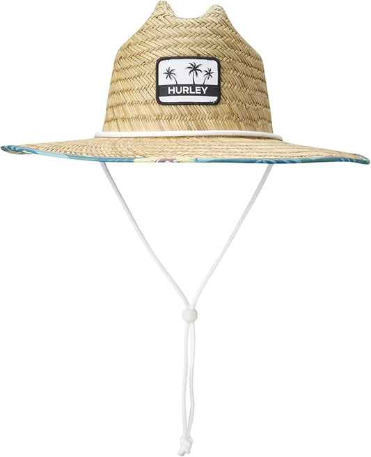 Hurley Women's Straw Hats - Real Straw Hat Medium Brim and Adjustable Chin Strap-VerdiqueGarden