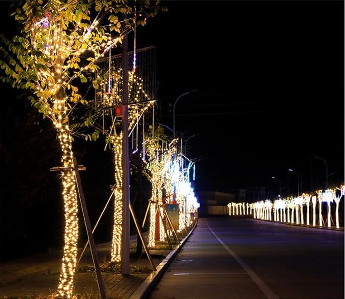 300 LED Fairy Lights Plug in - 100ft Waterproof Twinkle Lights for Bedroom, Outdoor & Indoor, 8 Modes Timer String Lights with Adapter - Warm White LED Fairy Lights for Garden, Christmas Decor-VerdiqueGarden