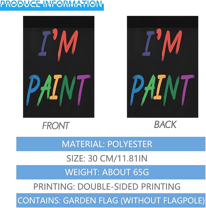 I like To Fingers Paint I'm Paint For Couple Valentines Garden Flags 12x18 Double Sided Funny Banner for All Season-VerdiqueGarden