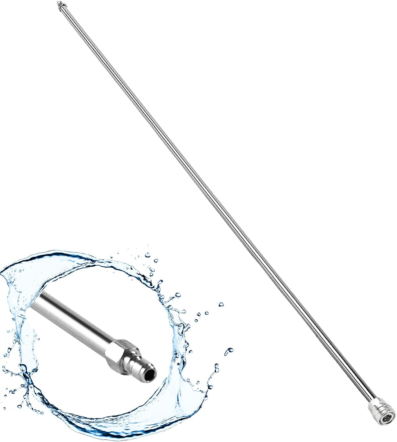Selkie Long Pressure Washer Extension Wand, 60" Power Washer Extension Wand,Pressure Washer Lance,Stainless Steel Power Washer Extender Wands, 1/4” Quick Connect Fitting, 4000 PSI-VerdiqueGarden