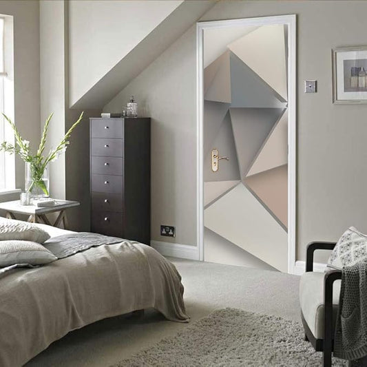 3D Peel and Stick Murals - Three-dimensional Wallpaper - Self-adhesive Removable PVC Waterproof Door Poster for Bedroom Living Room Wall Decoration 31.5 x 78.7 inch-VerdiqueGarden