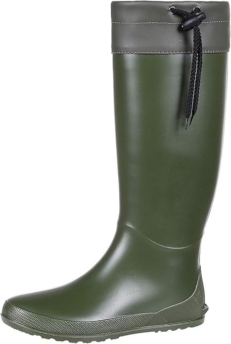 Asgard Packable Tall Rain Boots for Women Waterproof Rubber Garden Boots Ultra Lightweight Flat Mud Boots- NOT FOR WIDE CALF-VerdiqueGarden