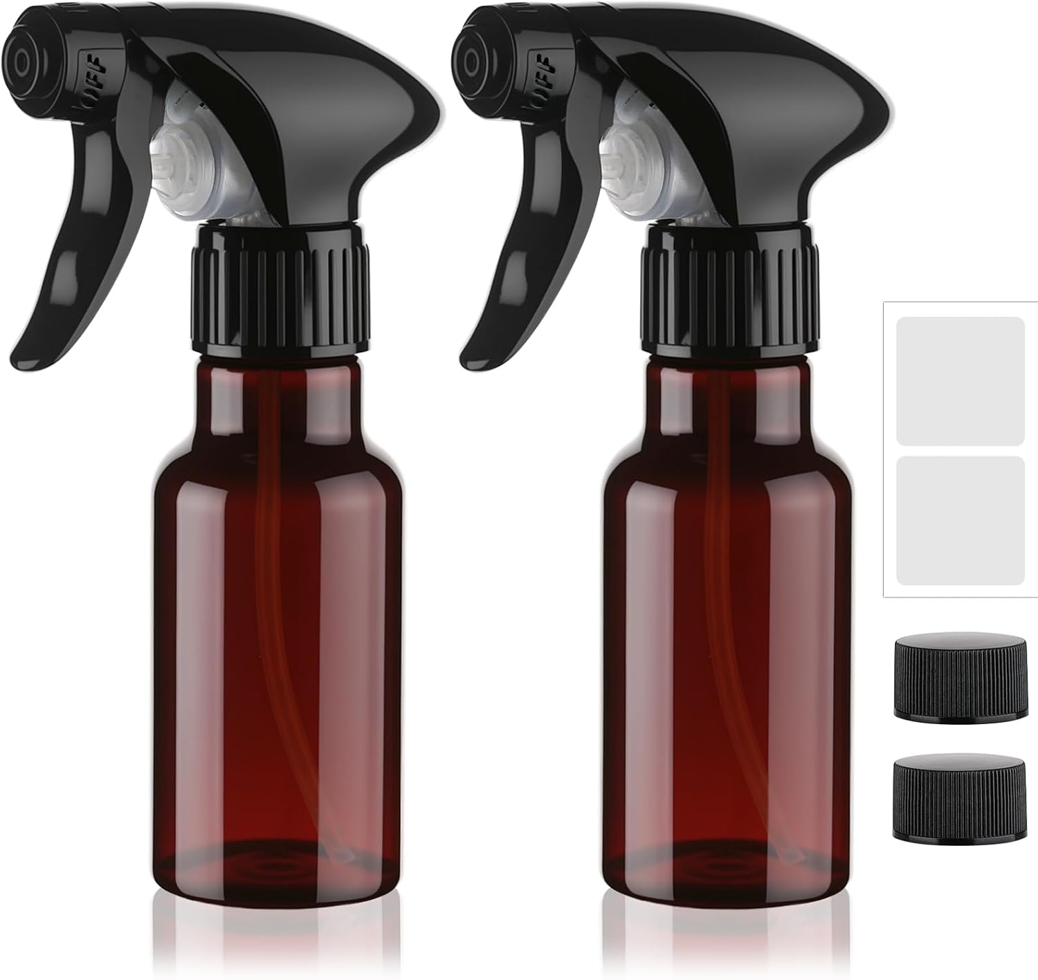 Spray Bottles 4oz/120ml Plastic Small Spray Bottle for Hair Mist/Stream Spraying Heavy Duty Empty Water Spray Bottles for Cleaning Solutions, Plants 2 Pack (Brown)-VerdiqueGarden