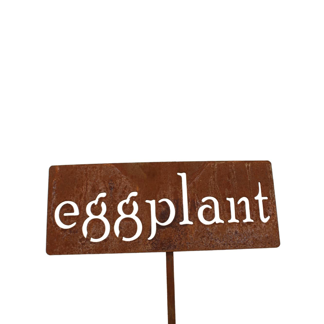 Classic Metal Garden Markers 19 Inches Tall (eggplant, Naturally Rusted)-VerdiqueGarden