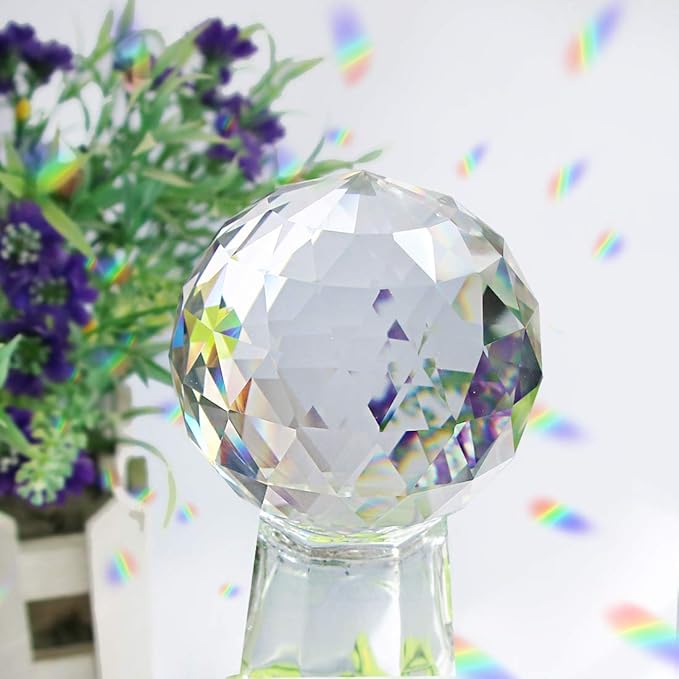 Clear Crystal Ball Prism Window Rainbow Maker Window Prisms Suncatcher for Feng Shui, (100mm/3.94inch)-VerdiqueGarden