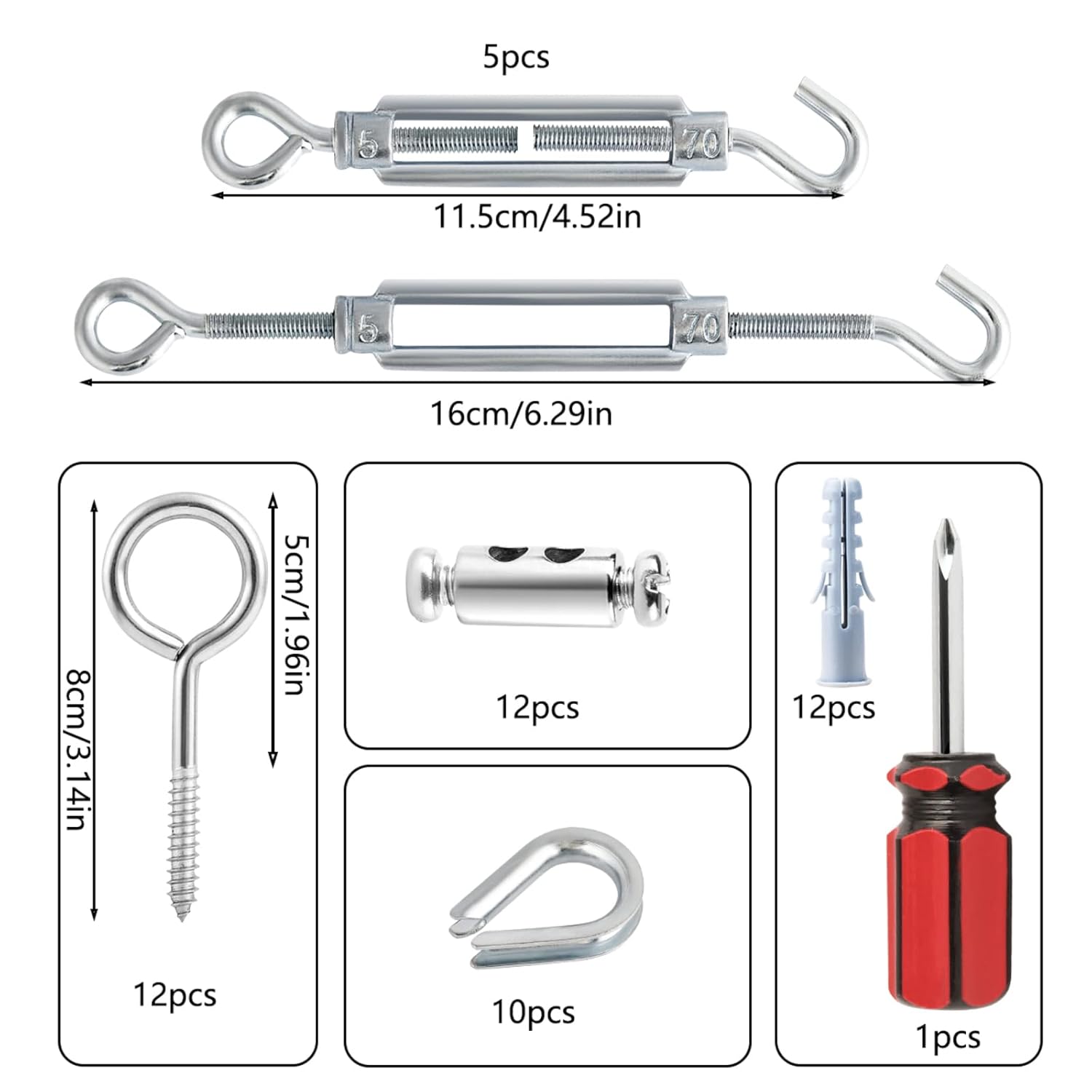 Turnbuckles for Cables Wire, 1/8" X 100Ft Green PVC Coated Wire Rope Kit, Multi-use Steel Cable for Grape Vines/Clothes Line Outdoors for T Post/String Light Hanging/Garden Cable-VerdiqueGarden