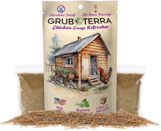 GrubTerra Coop Refresher Odor Freshener for Chicken Pen, Suitable for Chicken Waterer and Chicken Feeder, Smell Control Solution for Clean and Fresh Chicken Living Environment-VerdiqueGarden