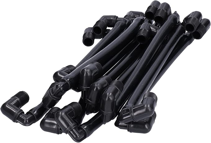 10PCS G 1/2 Male Thread Swing Joints, Plastic Rotatable Height Adjustable Support Arm Sprinkler Fittings Professional Lawn Irrigation Tool 13.4x2.0in-VerdiqueGarden