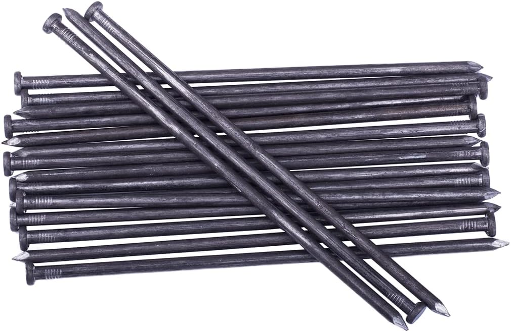 Metal Landscape Edging Anchoring Spikes, 100PCS 10 Inch Landscape Paver Edging Anchoring Spikes for Artificial Turf, Weed Barrier, Tent Spikes, Camping (100)-VerdiqueGarden