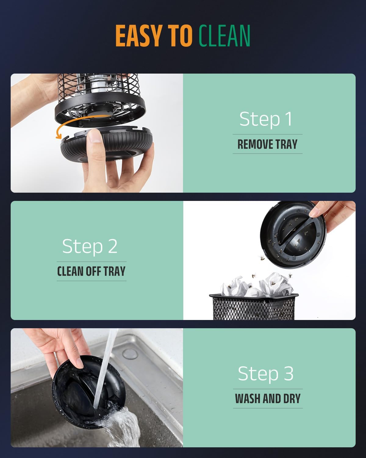 Buzbug LED Bug Zapper Indoor Outdoor, 10 Years Lifespan, 6.5ft Power Cord, IPX4 Waterproof, High-Voltage, Mosquito Zapper, Fruit Fly Mosquito Moth Gnat Trap Killer Zapper -MO008C (Pewter)-VerdiqueGarden