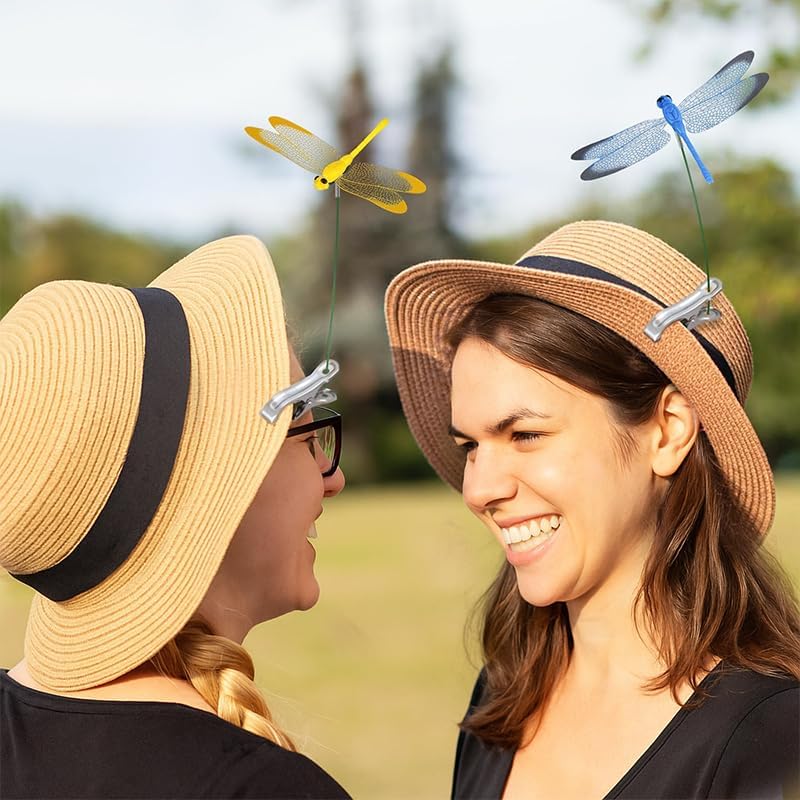 8PCS 3D Dragonfly Garden Decor Clips - Realistic Outdoor Insect Ornaments for Plants, Stakes & Fences | Fly Deterrent & Whimsical Yard Art-VerdiqueGarden