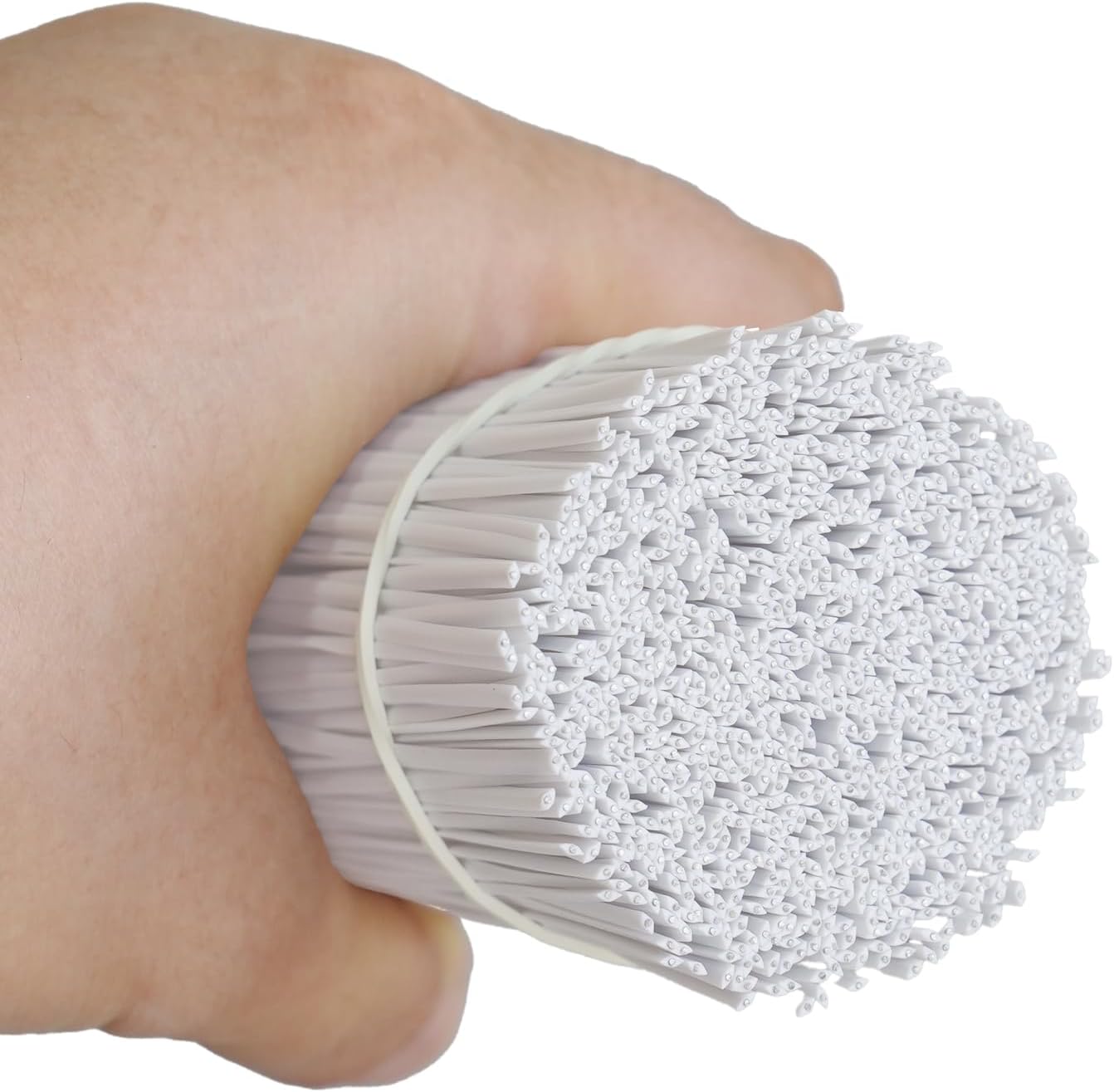 1000 pcs 10 inch White Cable Twist Ties Plastic Twist Ties with Rugged Metal Innercores Reusable Fastening Cable Cord Wire Ties-VerdiqueGarden