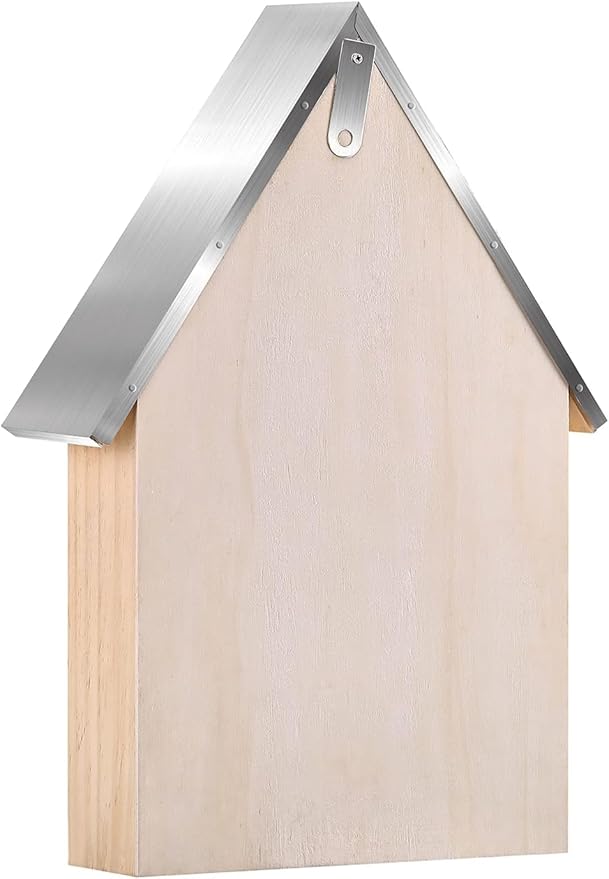 antiai Wooden Mason Insect Bee Butterfly House,Insect Hotel,an Outdoor Hanging Bamboo Habitat for Ladybugs Live,Bee Box,Butterfly Habitat for Garden,12.4 x 12 x 3.9 Inch-VerdiqueGarden