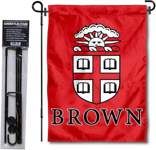 College Flags & Banners Co. Brown Bears Garden Flag with Stand Holder-VerdiqueGarden
