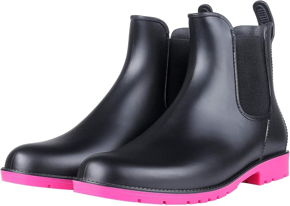 Asgard Women's Ankle Rain Boots Waterproof Chelsea Boots-VerdiqueGarden