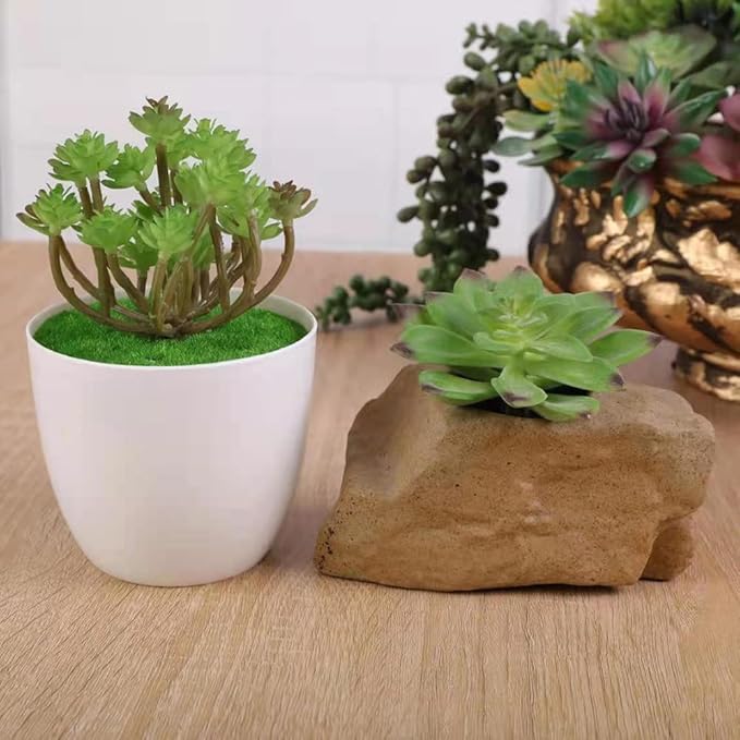 18 Pack Artificial Succulents Realistic Textured Fake Succulents Unpotted Artificial Cactus Plant Suitable for Garden Home Office Greening and Decoration-VerdiqueGarden