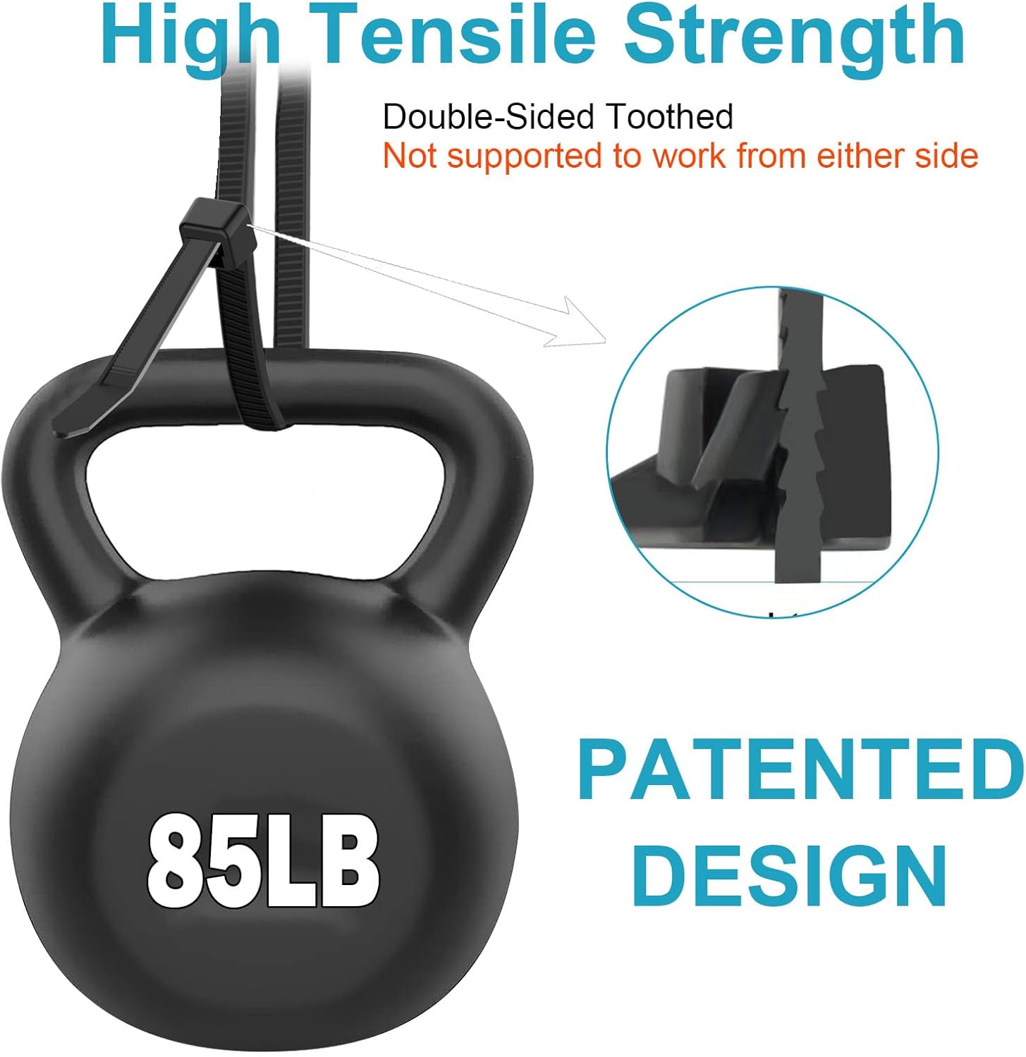 14 Inch Zip Ties Double Sided Toothed (Bulk 1000 Pack),85 LBS Tensile Strength Heavy Duty Cable Wire Ties With Self-Locking Adjustable More Durable Nylon Tie Wraps for Indoor Outdoor-VerdiqueGarden