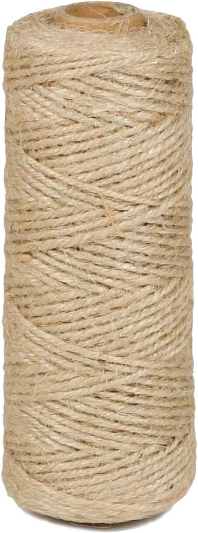 PerkHomy Garden Twine Strong Natural Jute 328 Feet Long Brown Twine for Gardening Tomato Climbing Plant Tie Floristry Crafts Gift Wrapping Packing Decor (Brown 2.5mm * 328feet)-VerdiqueGarden