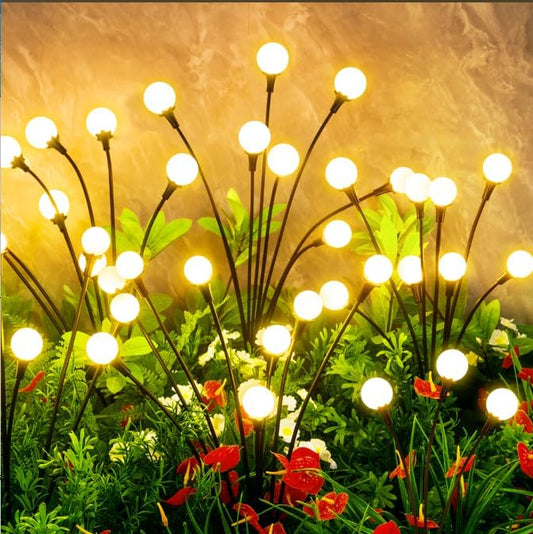Solar Lights Outdoor Waterproof, 8 Packs 64LED, Solar Garden Lights, Patio Lights, Garden Decor, Patio Decor, Firefly Lights Solar Outdoor, Unique Gifts for Women, Gifts for Grandma-VerdiqueGarden