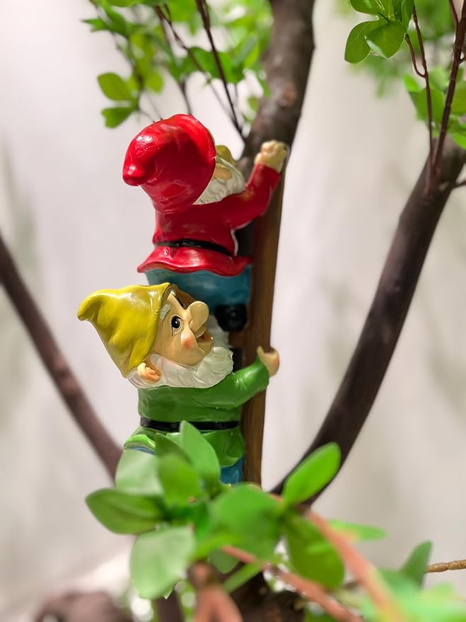 10.5'' Funny Garden Gnomes Statues, Weather-Proof Large Resin Outdoor Decor Garden Sculptures Cute Yard Decorations,Ideal Ornament for Outside Pond Pool Patio Front Porch Backyard-VerdiqueGarden