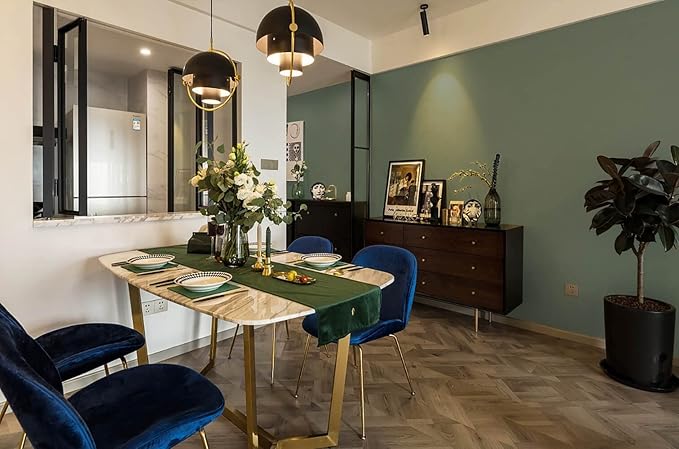 Dimoon 394''x17.7'' Green Peel and Stick Wallpaper Contact Paper Modern Self Adhesive Wall Paper Removable Renter Friendly Textured Solid Color Shelf Cabinet Vinyl Roll (394''x17.7'',Leaf Green)-VerdiqueGarden