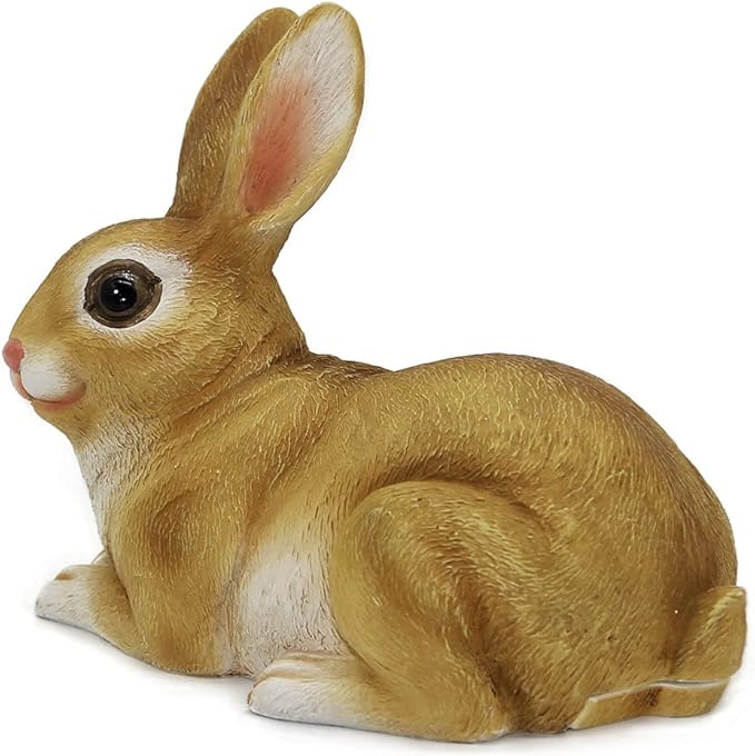 Hide a Key Rabbit Figurines Bunny Statue Polyresin Rabbit Ornament Rabbit Outdoor Garden Statue-VerdiqueGarden