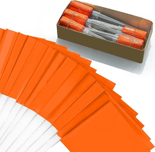 Zozen Marking Flags, Fluorescent Orange Color/1000 Pcs/15x4x5 Inch, Yard Flags for Lawn & Irrigation & Landscape & Sprinkler & Survey & Dog Training.-VerdiqueGarden