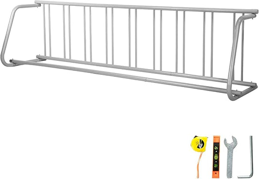 BestEquip 111" Length Floor Bike Rack, 9 Holders All-Steel Grid Bike Rack, Single-Side Storage Stand for Garages Streets Yards-VerdiqueGarden