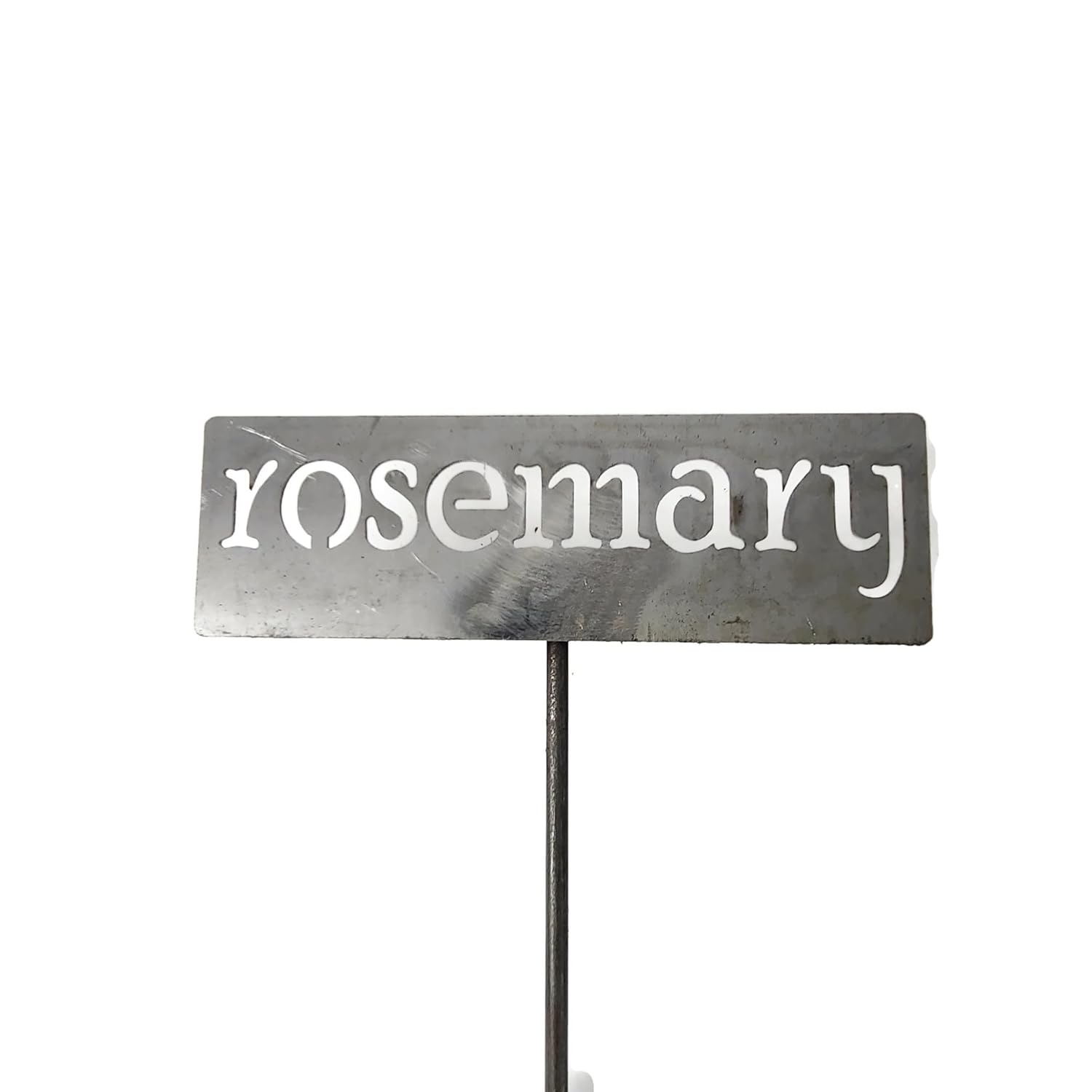 Classic Metal Garden Markers 19 Inches Tall (rosemary, Raw, Unfinished Steel (will rust with time))-VerdiqueGarden