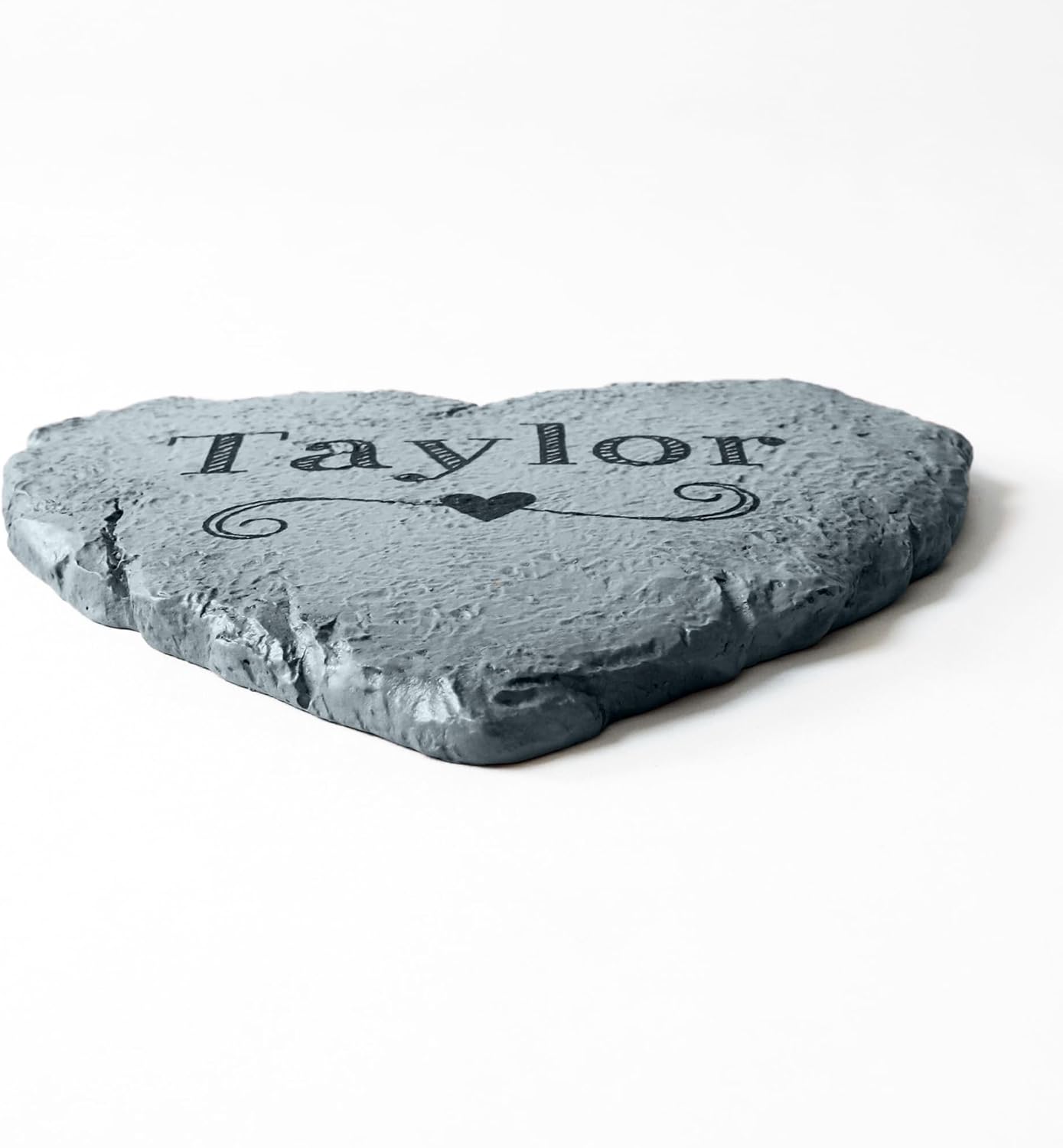 Let's Make Memories Personalized Garden Stone - Resin - Custom Garden Décor - Love Grows Here Round Stone with Heart Cutout - for Dad - for Father's Day-VerdiqueGarden