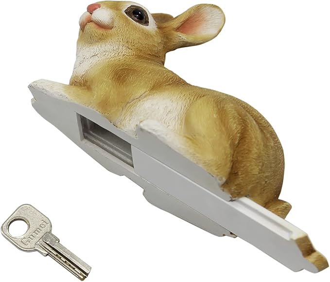 Hide a Key Rabbit Figurines Bunny Statue Polyresin Rabbit Ornament Rabbit Outdoor Garden Statue-VerdiqueGarden