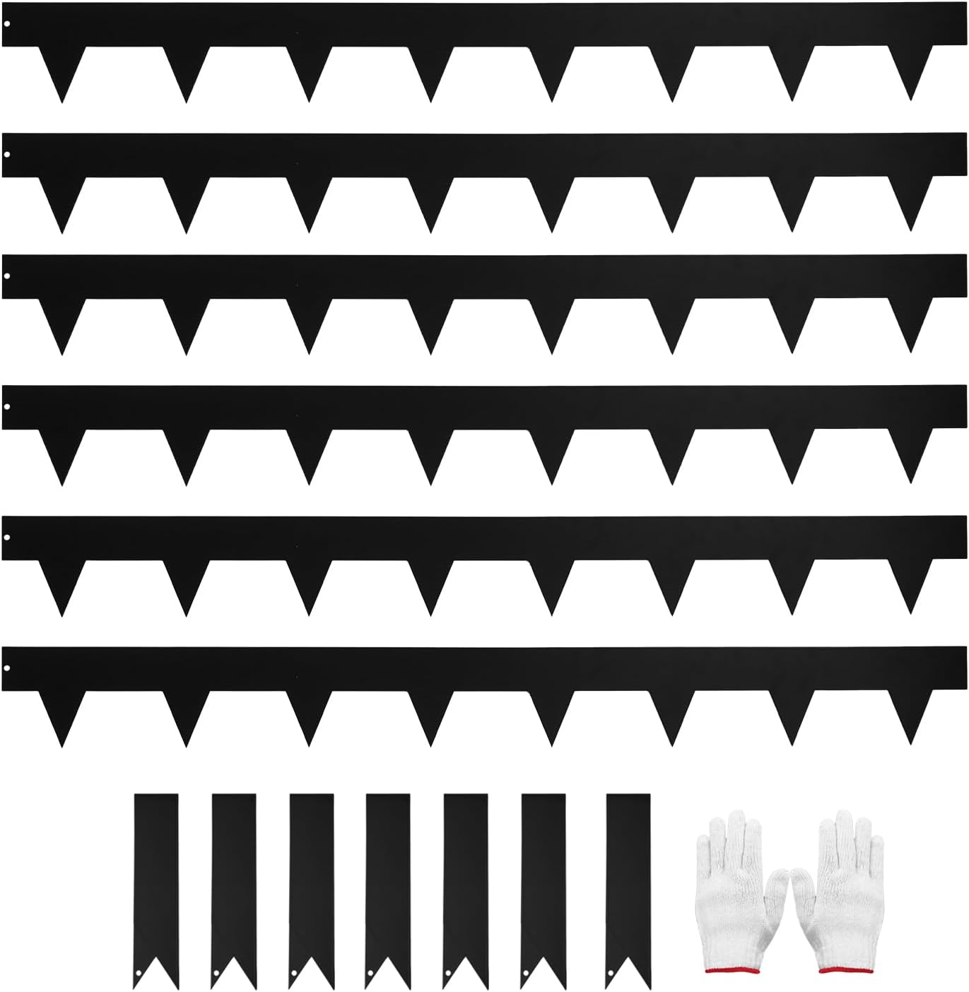 Hugeleaf Metal Landscape Edging, 40” L x 4.5” H Metal Edging for Landscaping with 7Pcs Stakes, Metal Garden Edging Pack of 6 (20 Feet Total Length)-VerdiqueGarden